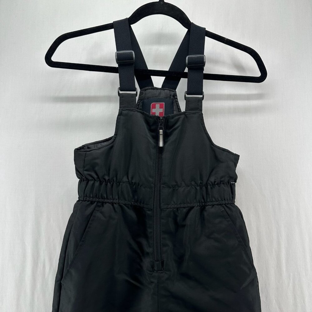Swiss Tech Snow Bib Overalls Kids S Insulated Water Repellent Adjustable Black - Picture 3 of 12